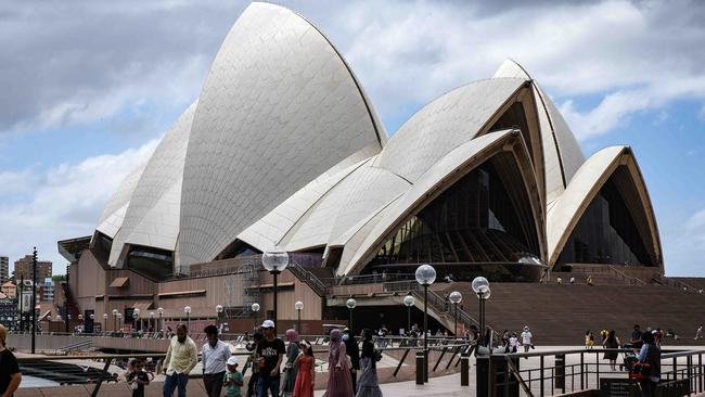 Business groups argue the existing taxi rank at the Sydney Opera House is on the wrong side of the road. Picture: NCA NewsWire / Flavio Brancaleone