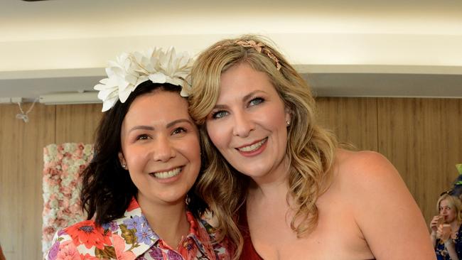 Kyelie Baxter and Denise O’Reilly at Women in Law race day at Aquis GCTC, Bundall. Picture: Regina King
