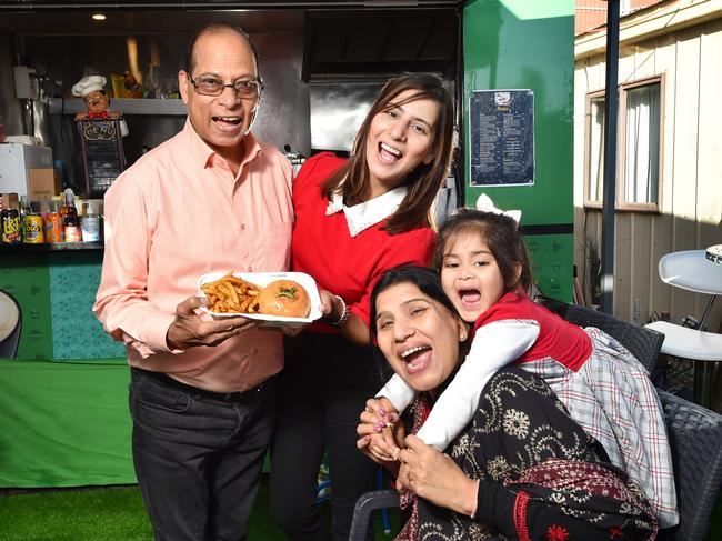 The Spice Truck is a family affair, run by dad Mark, sister Pratibha, mum Sheela and granddaughter Tanisha. Picture: Nicki Connolly.