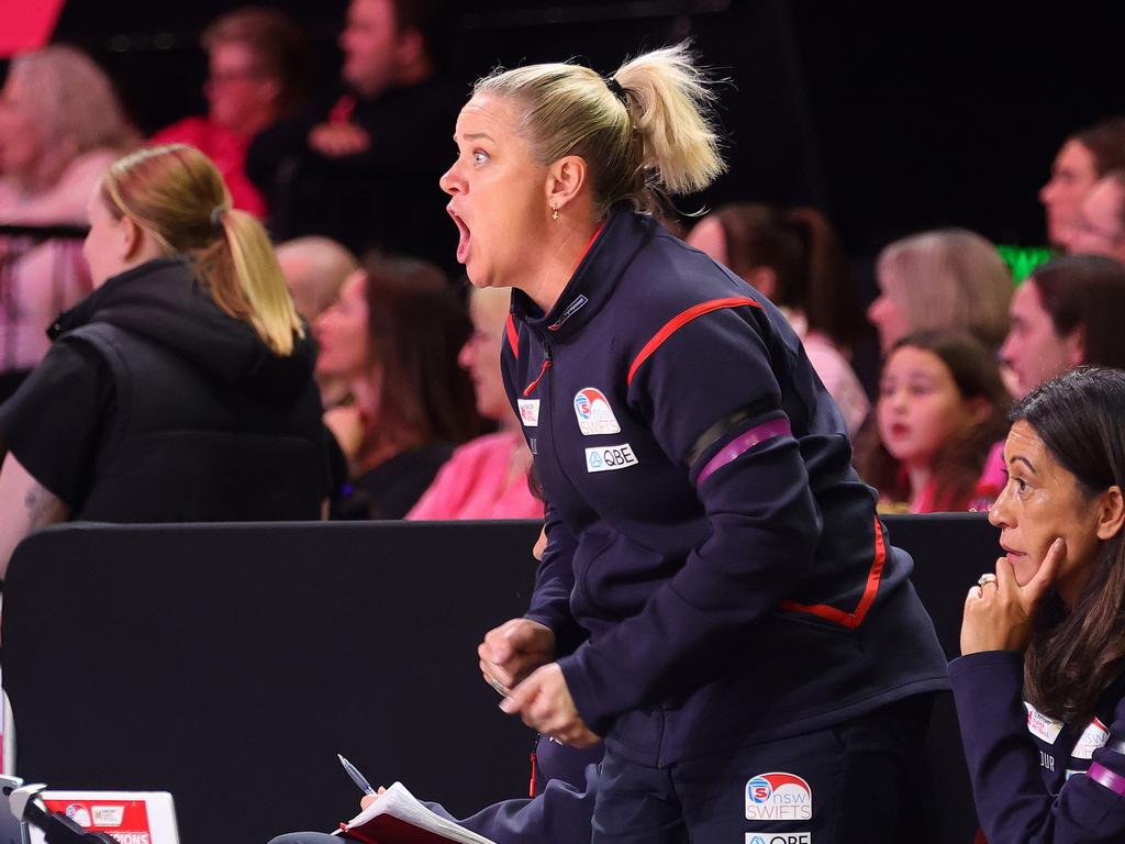 Briony Akle celebrated her 100th game as coach, Picture: Getty Images