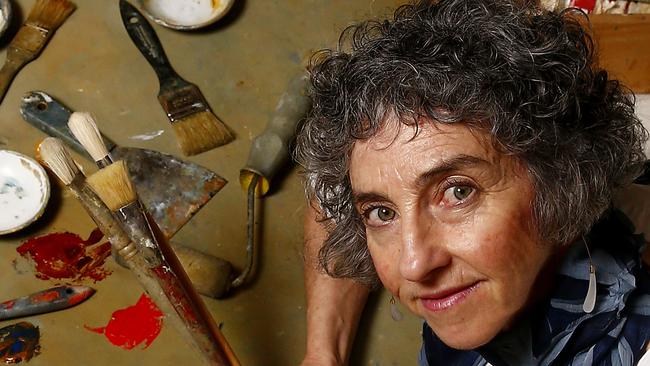 Artist and art patron Michelle Belgiorno- Nettis at her Mosman studio. Picture: John Appleyard