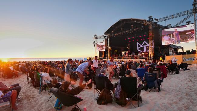 The Cat Empire playing at Summersalt at Glenelg Beach Adelaide. Picture: Supplied