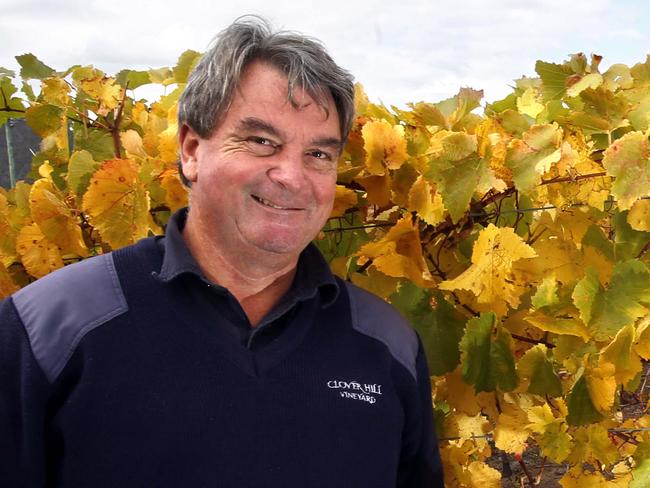 Vineyard of the year, Clover Hill Wines, photo of vineyard manager Alexander Van Driel in vineyard. near Tea Tree The vineyard had excellent book-keeping, picture;KIM EISZELE