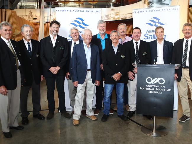 The Australia II team in Sydney last week for their induction into the Sailing Australia Hall of Fame.