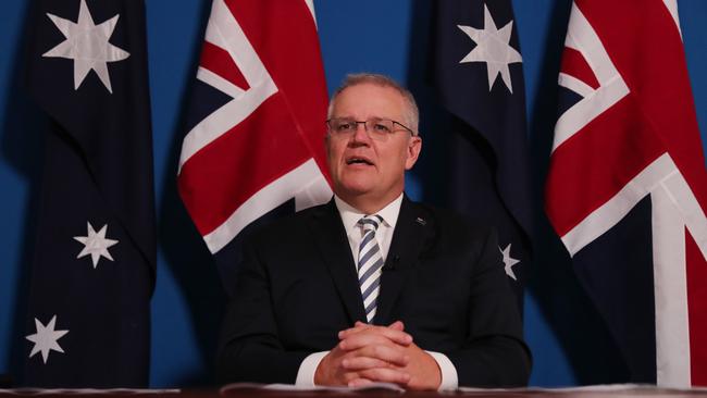 Scott Morrison says he wants officials to take positive lessons from the pandemic, such as the way the public service ‘was able to swarm to solve problems’. Picture: Adam Taylor