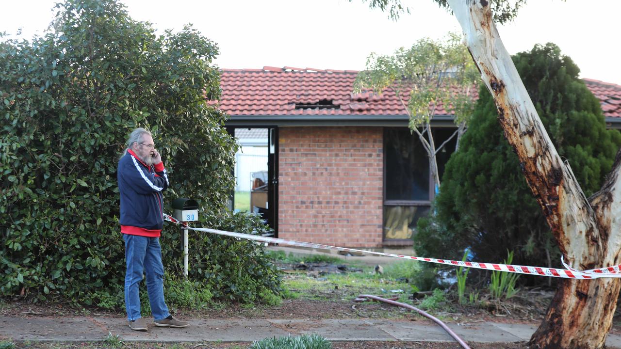 Mr Paget outside his home, which he believes was deliberately destroyed. Picture: AAP / Dean Martin