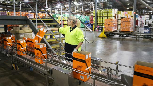 The making of Yellow Tail … Behind the scenes at the Casella Winery in Griffith. Picture: Dylan Robinson