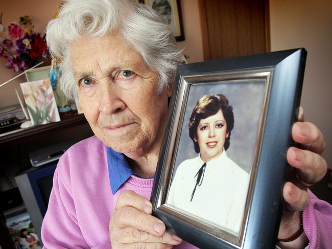 Lorna Brazendale holds a picture of her daughter Susanne Wild.