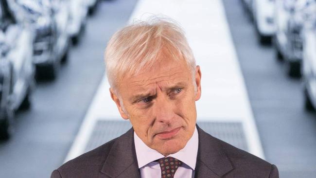 Matthias Müller, chief executive officer of Volkswagen, said recently the company has to go through a rough patch before its profit returns to levels enjoyed before the emissions cheating scandal. PHOTO: KRISZTIAN BOCSI/BLOOMBERG NEWS