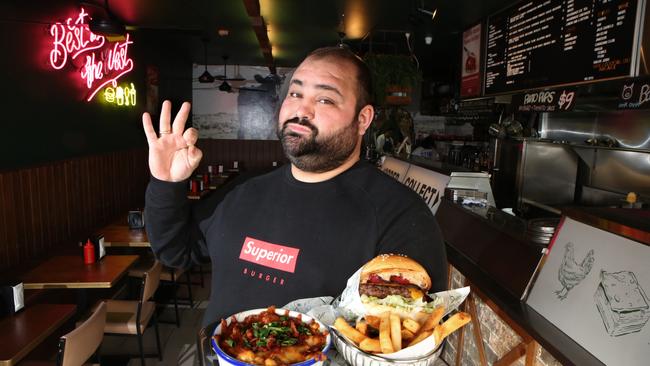 Jovan Curic, owner of Superior Burger. Pic: AAP Image/Robert Pozo