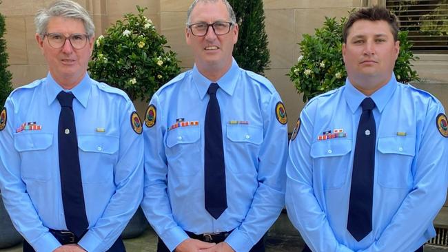 NSW SES Murwillumbah Unit members Alex Hetherington, Darren Pearson, Joe Frankland and Kenneth Harrison have been recognised with bravery awards.