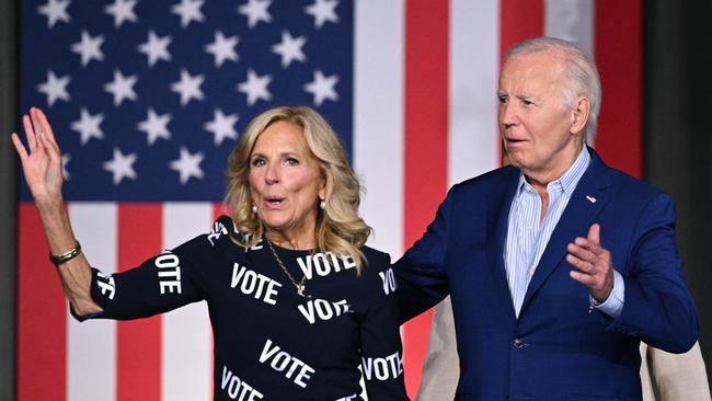 Joe and Jill Biden at a North Carolina campaign event on June 28, the day after the presidential debate. Picture: AFP