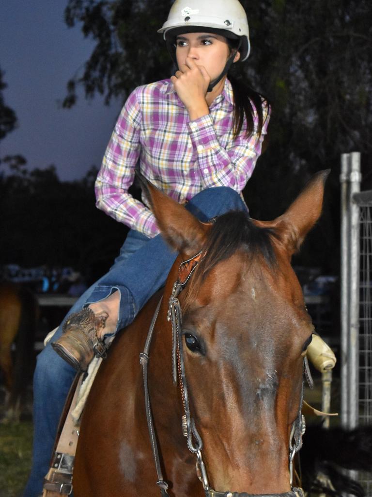 Nebo's Layney Deguara on Speedy at the Ariat APRA National Finals Rodeo at Gracemere CQLX, Thursday, November 10, 2022.