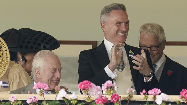 VRC chairman Neil Wilson with King Charles at Royal Ascot on Tuesday.