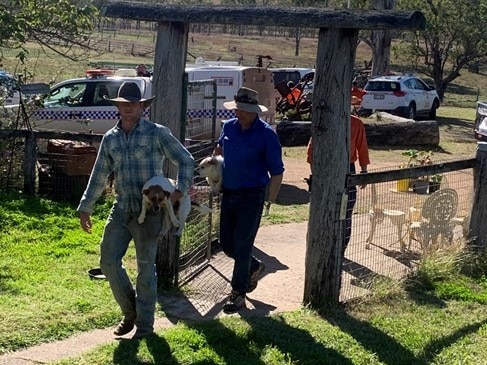 David John Grimes, 84, and his two dogs have been rescued after they were reported missing from a Penwhaupell property on Monday.Â Photo/QPS