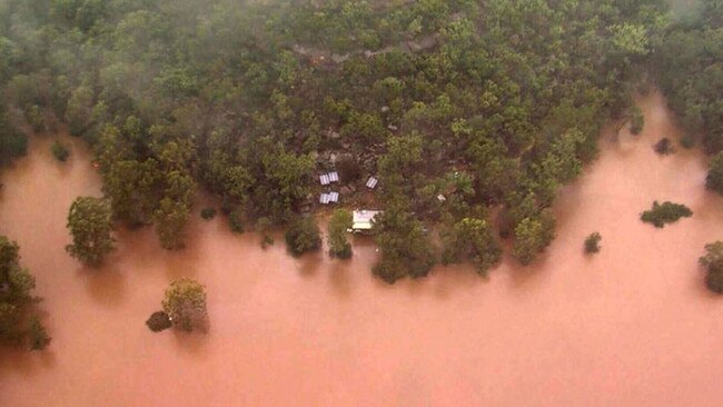 The flooded Colo River. Picture: Nine News