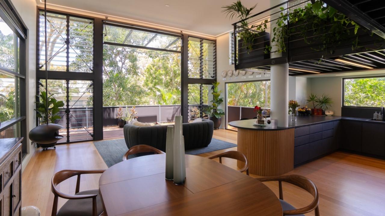 This Noosa renovation by Adrian Ramsay Design House was designed to allow air flow and connection to nature. Picture: Contributed