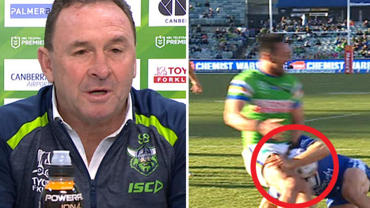 Canberra Raiders coach Ricky Stuart defends Jordan Rapana.