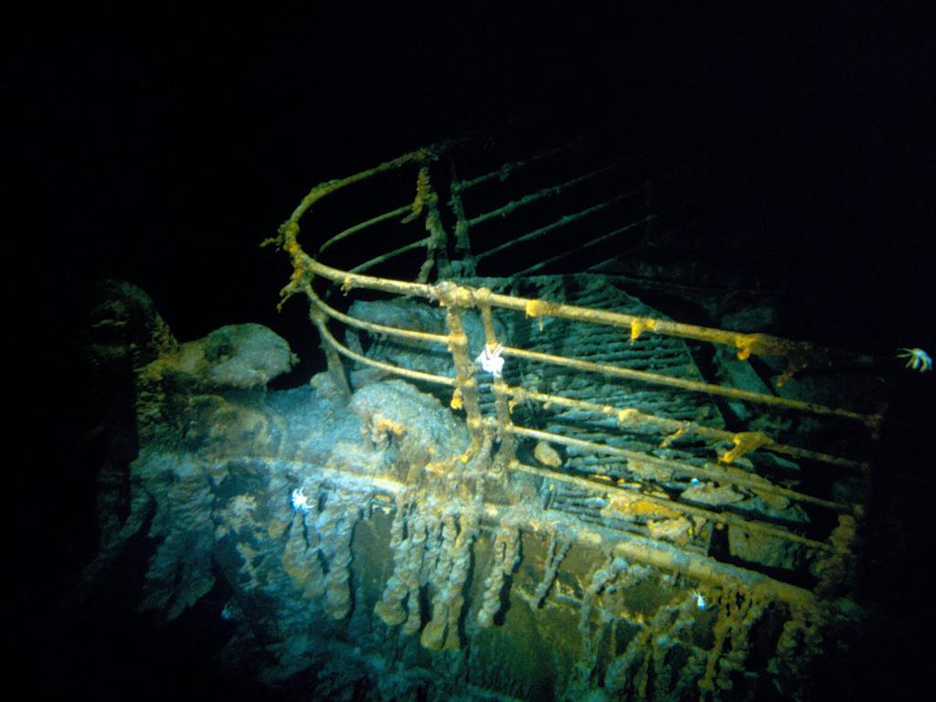 The bow of The Titanic seen in 1986. Picture: Woods Hole Oceanographic Institution/AFP