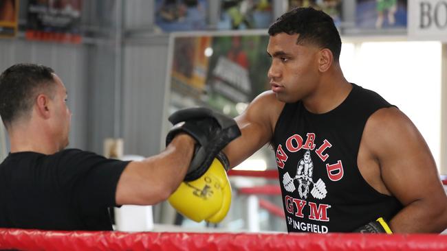 Tevita Pangai Jr will make his boxing debut on Saturday night. Picture: Annette Dew