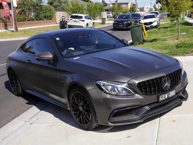 A luxury Mercedes Benz is taken from a St Albans house following a police raid. Picture: Ian Currie