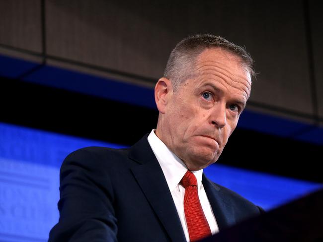 Opposition Leader Bill Shorten addressing the National Press Club in Canberra. Picture Kym Smith