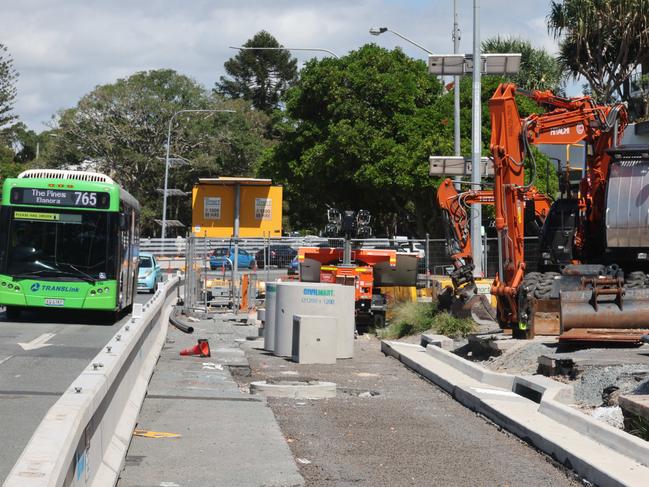 Light Rail could now stop at Burleigh Heads and turn it into a giant bus transit centre with 11,000 people a day getting off trams and on to buses.  Picture Glenn Hampson