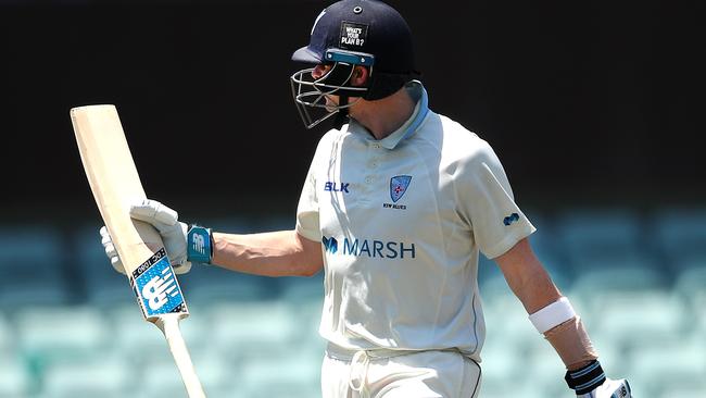 Smith wasn’t happy after being given out in the Sheffield Shield clash last week.