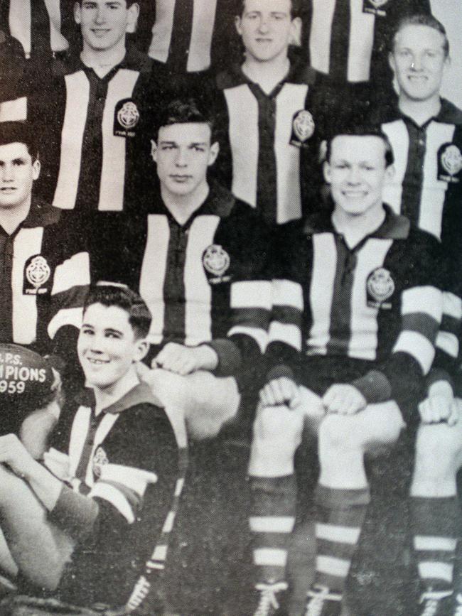 Pell played footy at St Patrick’s College in 1959. 