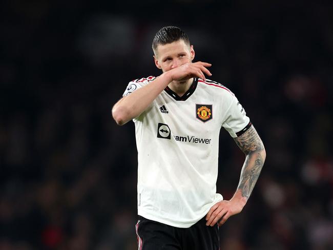 LONDON, ENGLAND - JANUARY 22: Wout Weghorst of Manchester United reacts after the Premier League match between Arsenal FC and Manchester United at Emirates Stadium on January 22, 2023 in London, England. (Photo by Catherine Ivill/Getty Images)