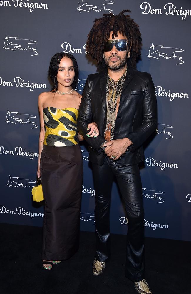 Lenny Kravitz with daughter Zoe, who is now a major Hollywood star. Picture: Getty Images