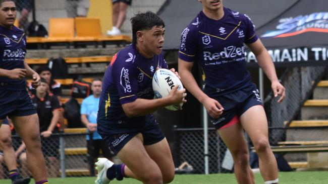 Phoenix Woods, pictured playing for the Storm’s Harold Matthews side, was one of Hallam’s best in the season opener. Picture: Sean Teuma