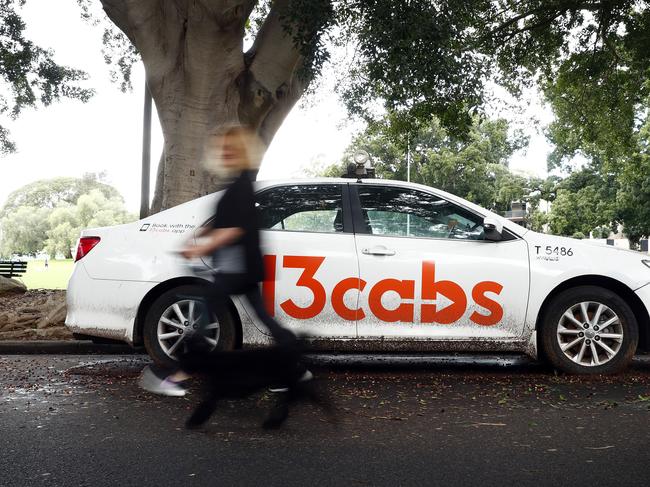 A dumped taxi in Burt St, Rozelle. Picture: Sam Ruttyn