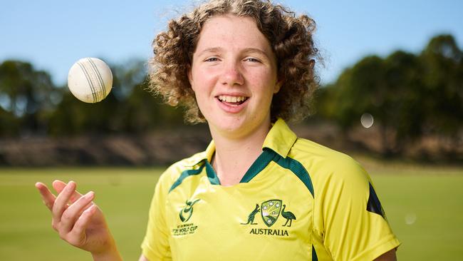 West Torrens pace bowler and Australia Under-19 World Cup representative Maggie Clark. Picture: Matt Loxton