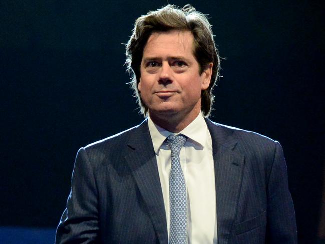 Gillon McLachlan at the North Melbourne Grand Final breakfast at MECC. Picture: Andrew Henshaw