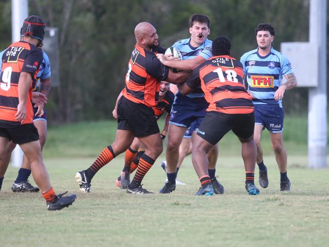 GCDRU round 2. Helensvale vs. Coomera. 1st Grade. Kjunior Rimene. 13 April 2024 Helensvale Picture by Richard Gosling