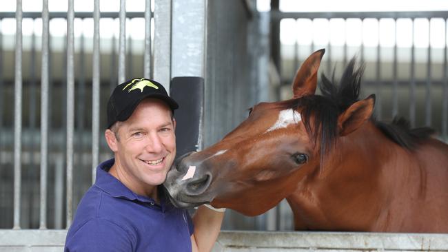 Former rugby league player Andrew Dunemann is loving life in the racing world. Picture: Annette Dew