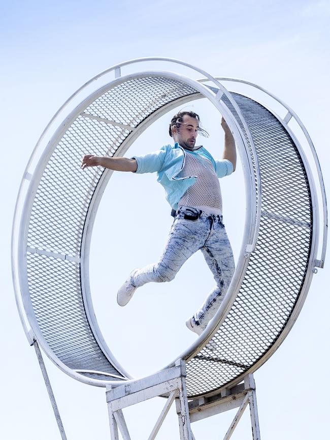 Warren Brophy on the wheel of steel. Picture: CHRIS KIDD