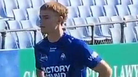Lachlan Galvin was captured in Bulldogs kit. Source: @BecharaRob