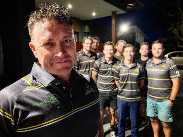 New Tweed Coast Tigers head coach Hamish Mitchell with the senior leadership group. Picture: Supplied.