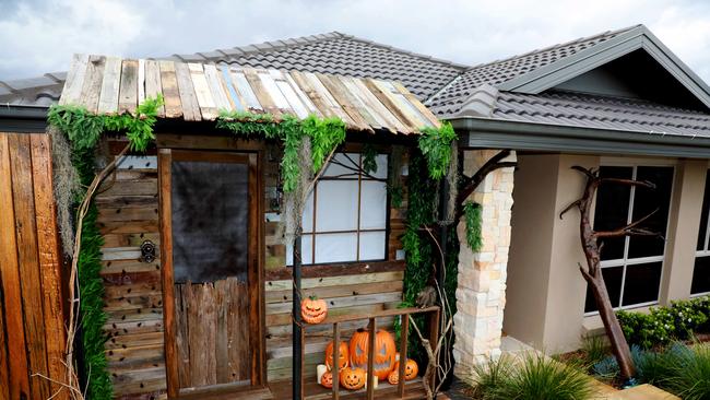 The Domotor’s Halloween shack in Caddens ready for Halloween. This year he has again decorated his house and has even gone as far as installing interactive displays. Picture: Angelo Velardo