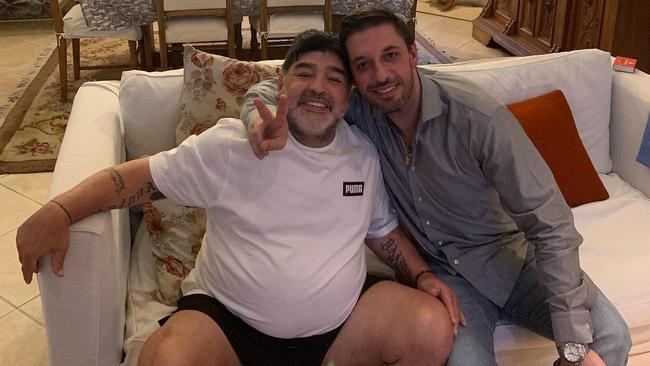 Diego Maradona and lawyer, Matias Morla. Picture: Twitter