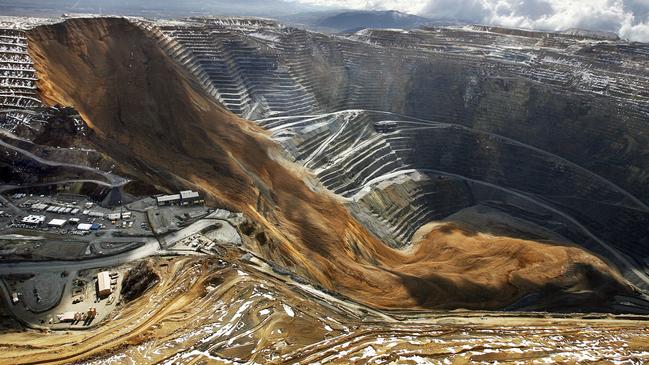 The Kennecott Utah Copper Mine after a landslide in April 2013. Picture: AP