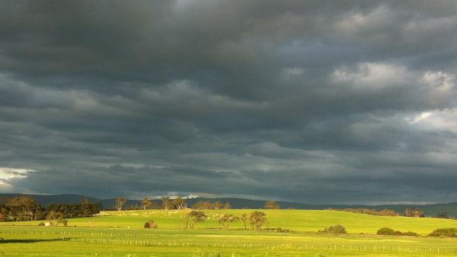 Rain clouds and late afternoon sunshine over Midlands pasture last week. <br/>Picture supplied by Mercury reader Angela Brinkhoff