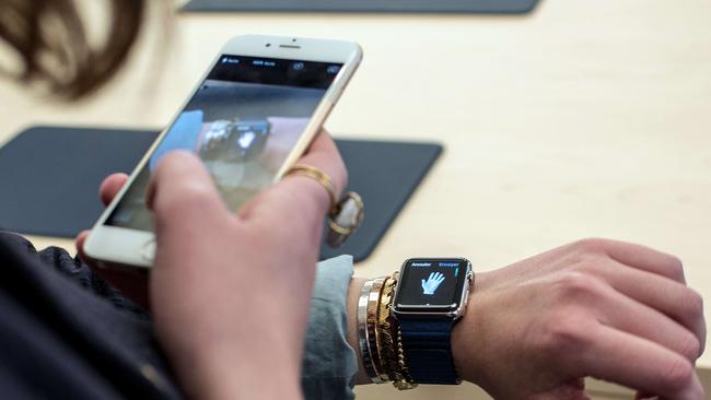 Double screen ... yes, it’s always nice to get a new iPhone. But it’s not going to happen just yet. Picture: AFP