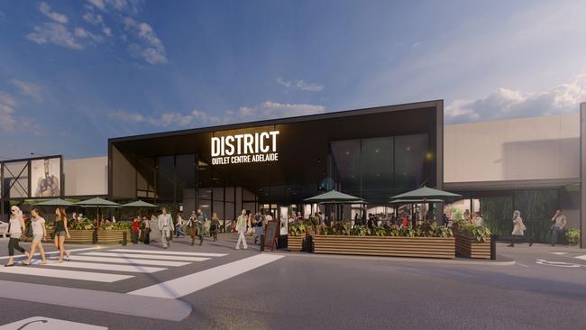 Artist’s impression of the $50m District Outlet Centre which will open mid-year. Picture: Supplied by Devwest