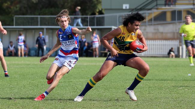 Woodville-West Torrens father-son prospect Rome Burgoyne.