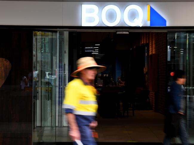 BRISBANE, AUSTRALIA - NewsWire Photos - SEPTEMBER 29, 2020.A Bank of Queensland branch in central Brisbane. In a statement to the Australian Stock Exchange on Tuesday morning, the regional bank said it had provisioned for a $175 million loan impairment expense that would bruise its profit for the 2020 financial year.Picture: NCA NewsWire / Dan Peled