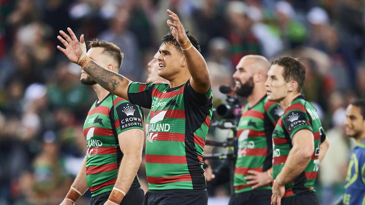 Latrell Mitchell and his South Sydney teammates could be playing in Rockhampton if the city’s bid to host an NRL game is successful. (Photo by Brett Hemmings/Getty Images)