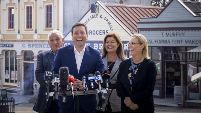 Opposition Leader Matthew Guy in Sovereign Hill in Ballarat. Picture: Wayne Taylor